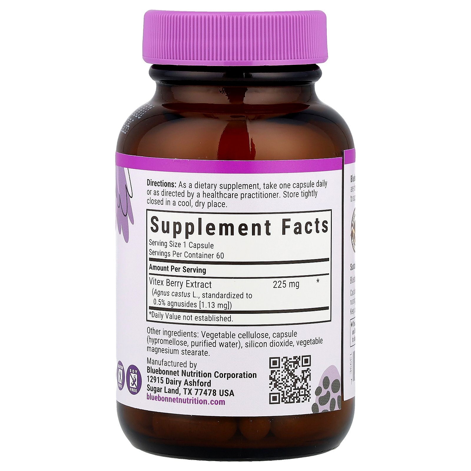 Bluebonnet Nutrition ヴィテックス ベリー エキス 【 iHerb アイハーブ 公式 】 ブルーボネット ニュートリション ヴァイテックス Vitex セイヨウニンジンボク チェストベリー サプリ ベジカプセル 60粒 iherb-official-10005019 iHerb サンプル画像2