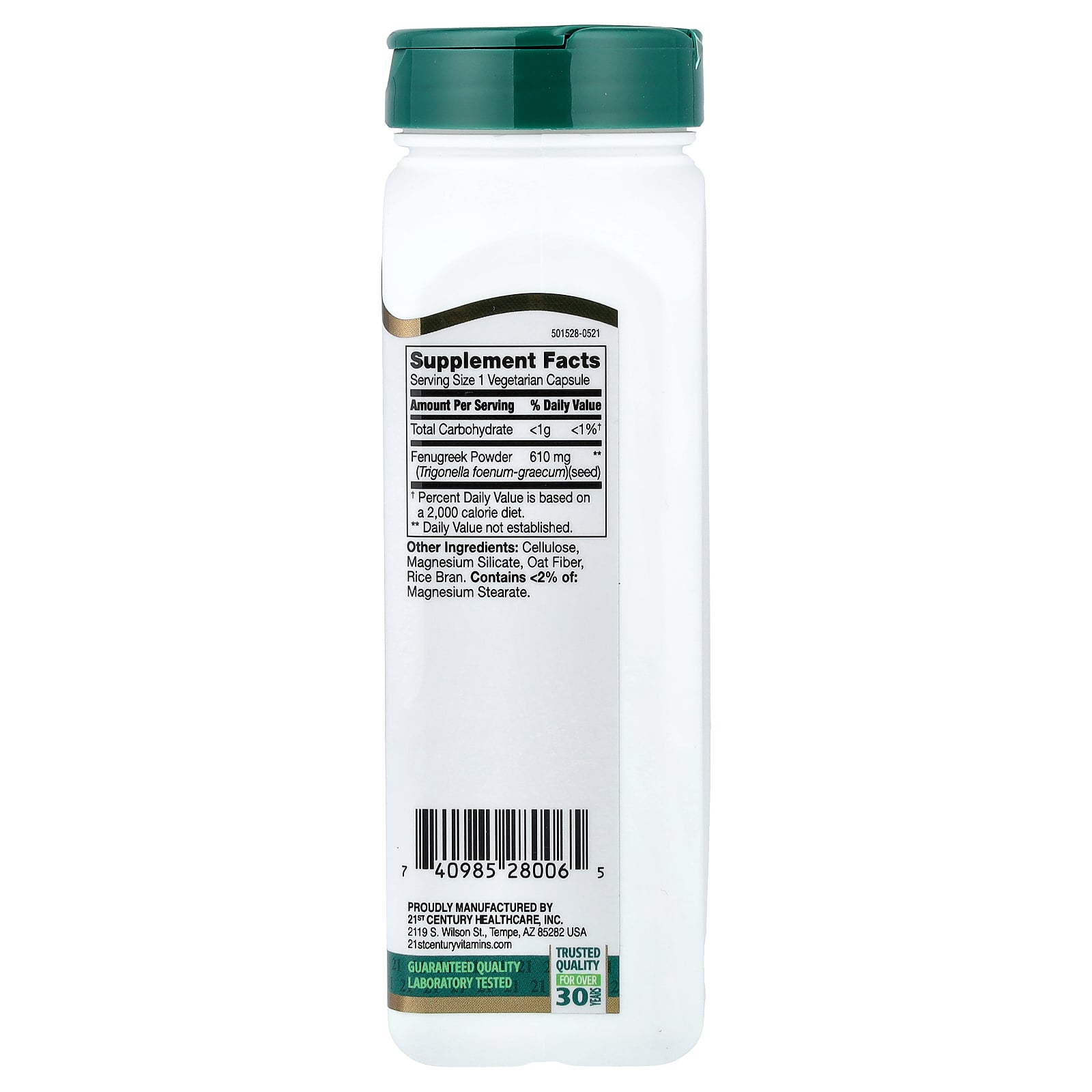 21st Century フェヌグリーク 【 iHerb アイハーブ 公式 】 21st センチュリー サプリメント サプリ ハーブ ベジカプセル 610mg 100粒 iherb-official-10009629 iHerb サンプル画像2