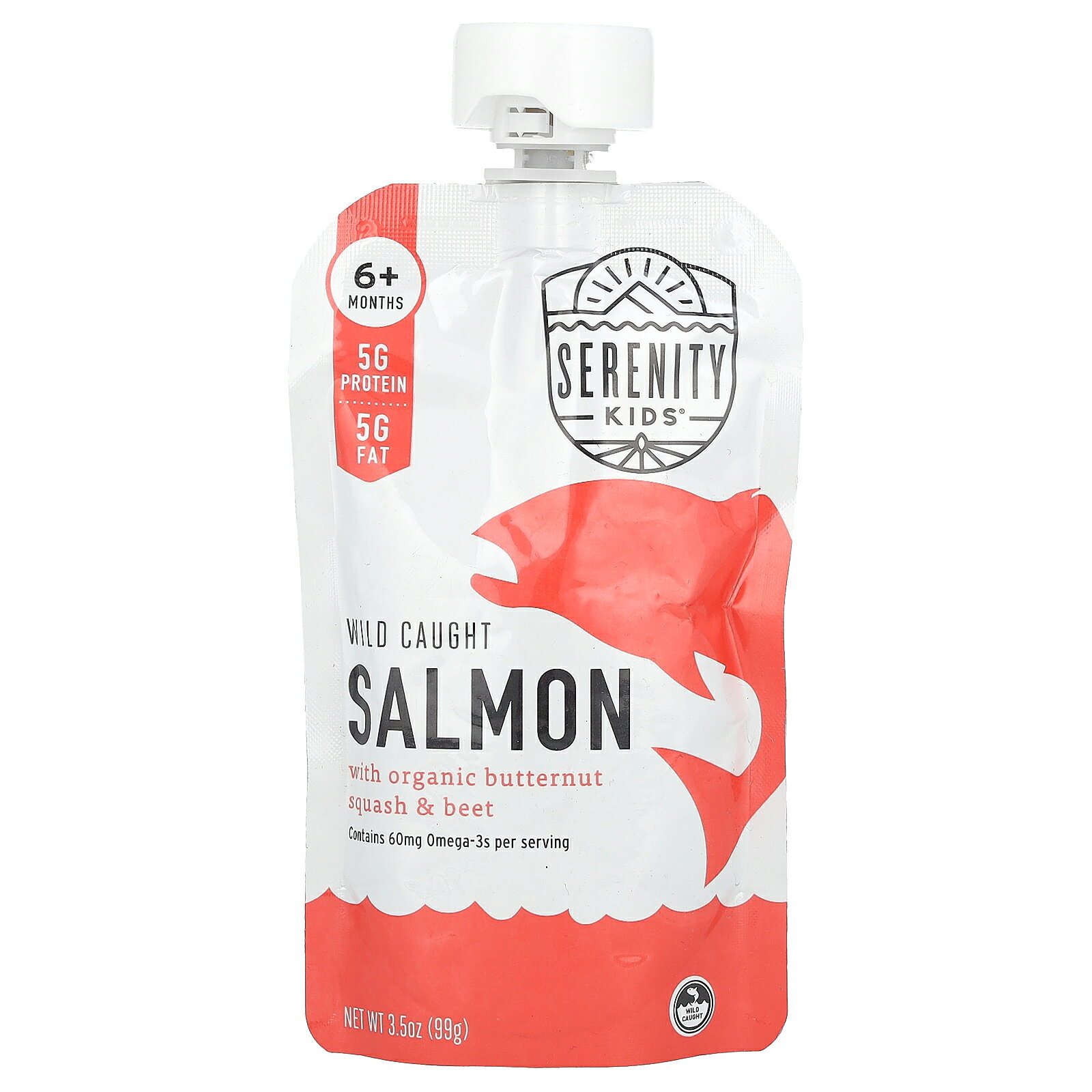Serenity Kids オーガニック 離乳食 【 iHerb アイハーブ 公式 】 セレニティーキッズ 有機 ベビーフード 生後6か月以上 ビーツ オリーブ 天然 サーモン 鮭 バターナットスクワッシュ 99g