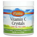 【POINT20倍★7/18 0:00~7/26 1:59】Carlson ビタミンC クリスタル 【 iHerb アイハーブ 公式 】 カールソン ビタミン C アスコルビン酸 ビタミンサプリ サプリメント サプリ パウダー 粉末 2,000mg 170g
