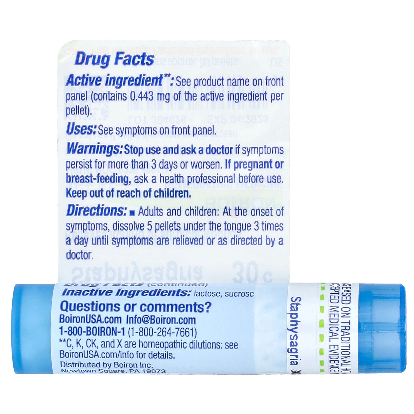 Boiron スタフィサグリア 【 iHerb アイハーブ 公式 】 ボイロン レメディ レメディー ホメオパシー サプリメント サプリ ペレット 30C 約80粒 iherb-official-10012614 iHerb サンプル画像2