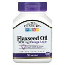 21st Century 亜麻仁油 【 iHerb アイハーブ 公式 】 21st センチュリー アマニ油 フラックスシード オイル オメガ3 オメガ6 オメガ...