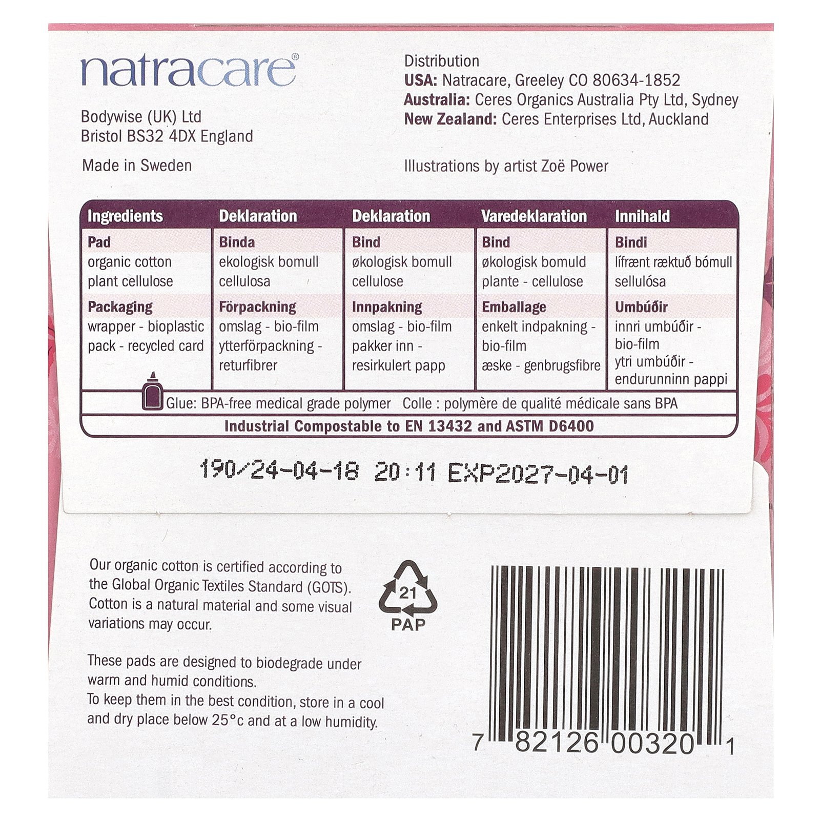 【15%OFFクーポン★8/4 20:00~8/11 01:59】Natracare 生理用 ナプキン ウルトラエクストラパッド 【 iHerb アイハーブ 公式 】 ナトラケア 生理ナプキン 生理用品 女性用 オーガニック 有機 コットン 植物由来 衛生商品 衛生用品 パーソナルケア ロング 8個 iherb-official-10012902 iHerb サンプル画像2