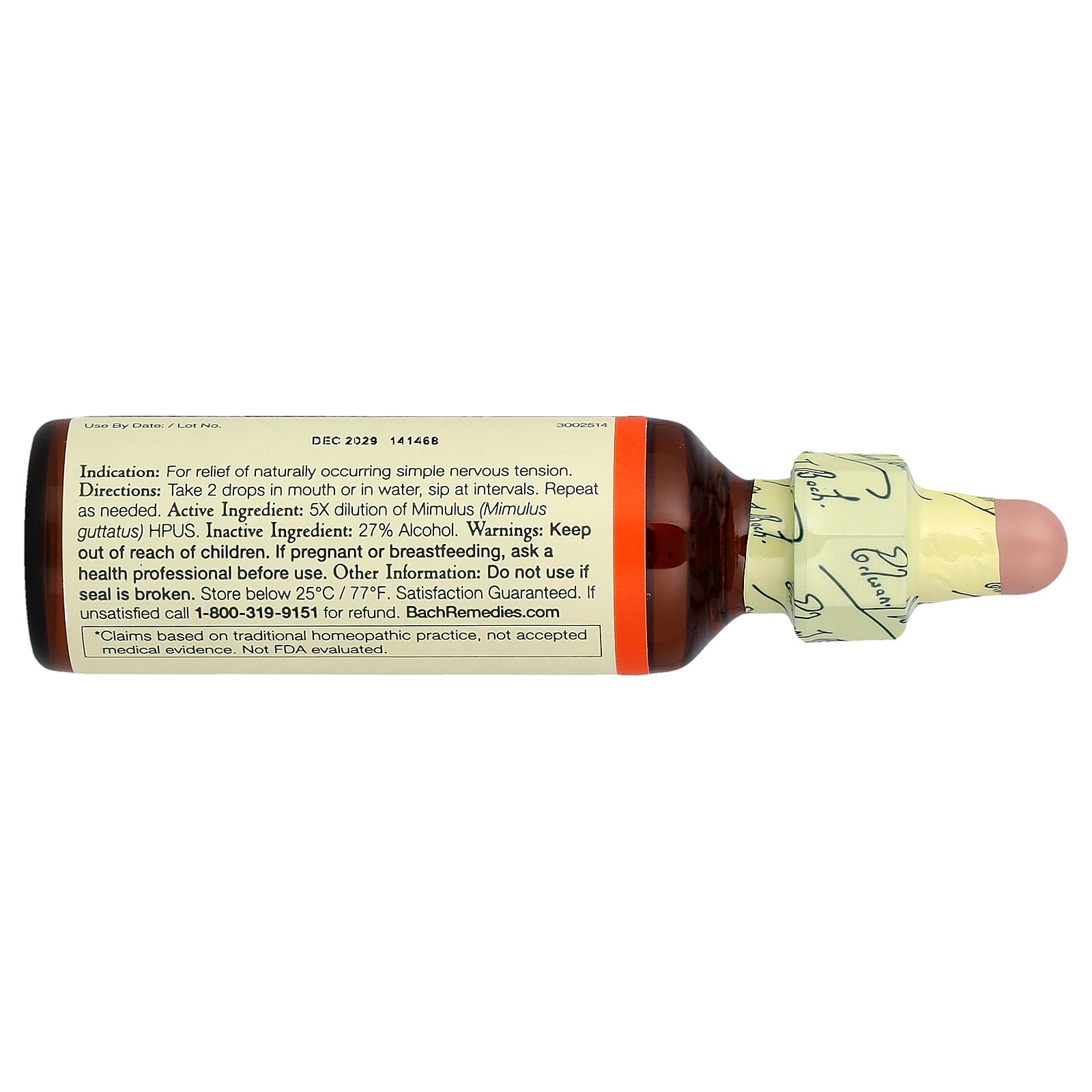 【6,000円以上購入で15%OFFクーポン★10/14 20:00~10/17 09:59】Bach ミムラス 【 iHerb アイハーブ 公式 】 バッチ オリジナル フラワーレメディ レメディ フラワーエッセンス フラワーフォーミュラ ホメオパシー HPUS リキッド 液体 20ml iherb-official-10012382 iHerb サンプル画像2