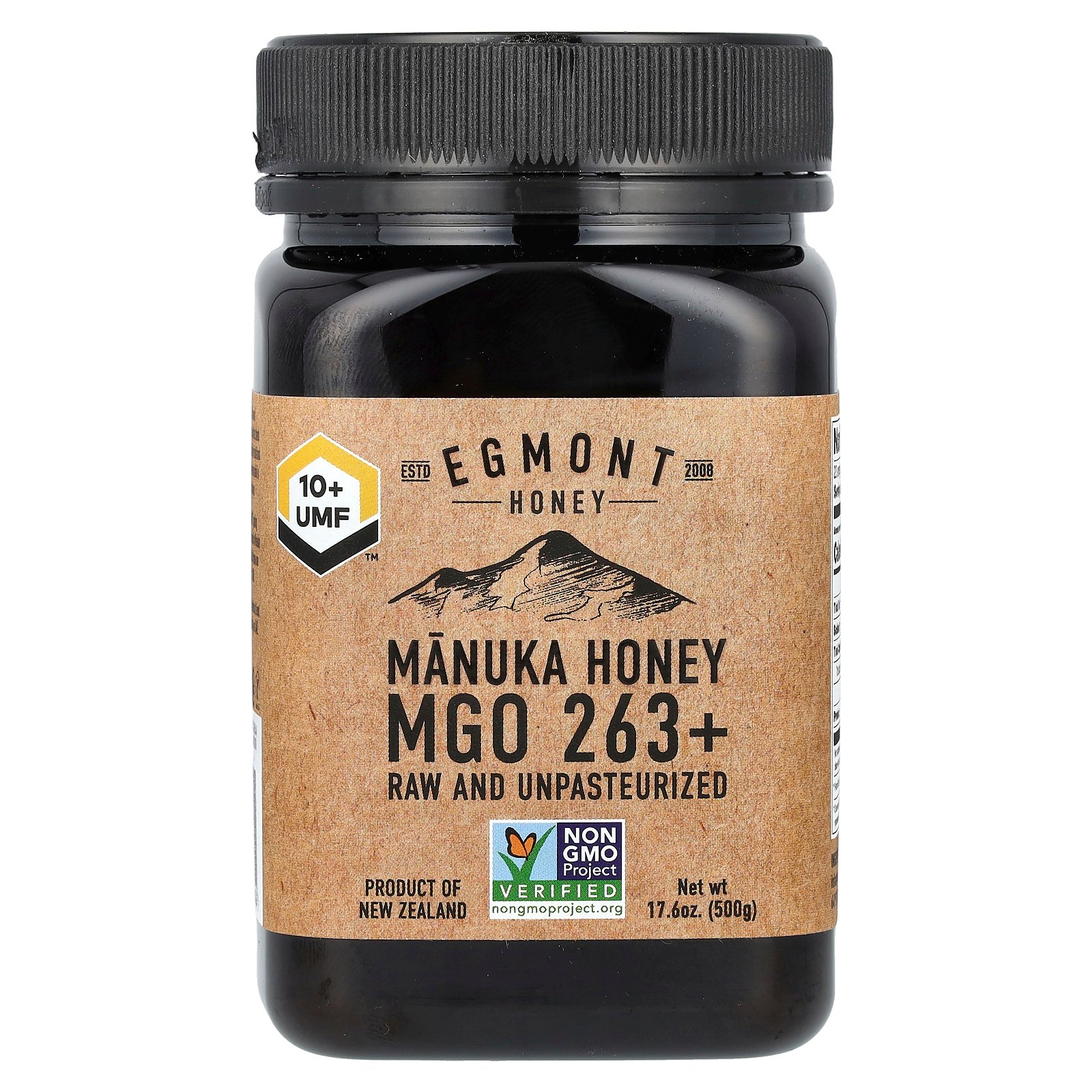 【P15倍★5/9 20:00~5/16 01:59】Egmont Honey マヌカハニー MGO 263 【 iHerb アイハーブ 公式 】 エグモントハニー 生 非加熱 ハチミツ 蜂蜜 500g