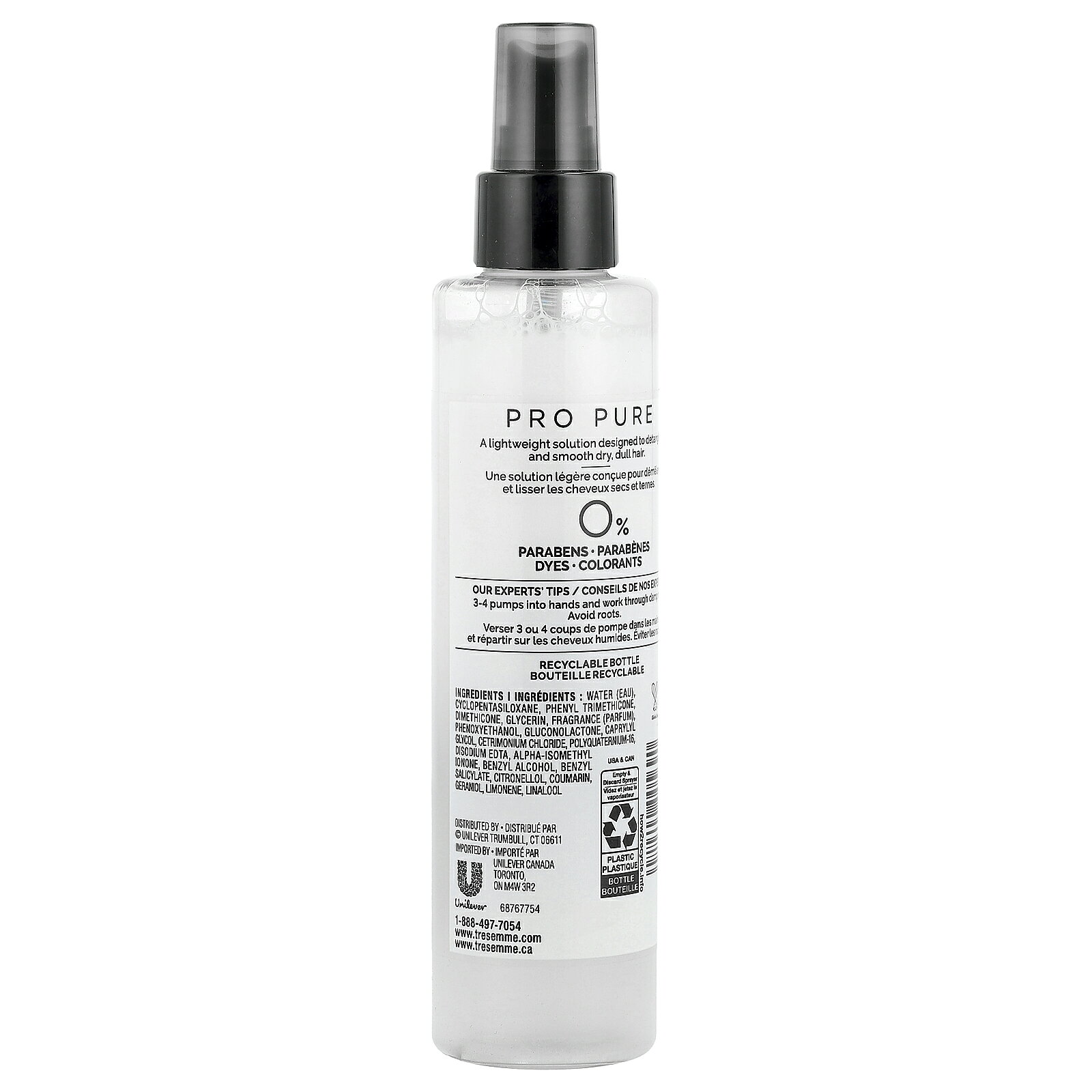 【15%OFFクーポン★4/14 20:00~4/20 23:59】Tresemme 洗い流さない コンディショナー 【 iHerb アイハーブ 公式 】 トレセメ プロピュア トリートメント 180ml