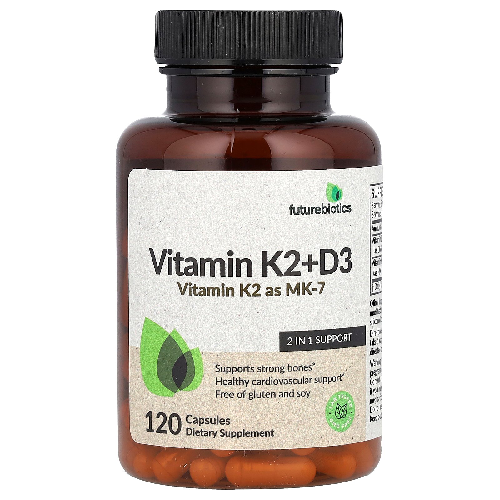 FutureBiotics ビタミンK2 + D3 【 iHerb アイハーブ 公式 】 フューチャーバイオティクス ビタミンD3 ビタミンK ビタミンD ビタミン K2 K D ビタミンサプリ サプリ カプセル 120粒