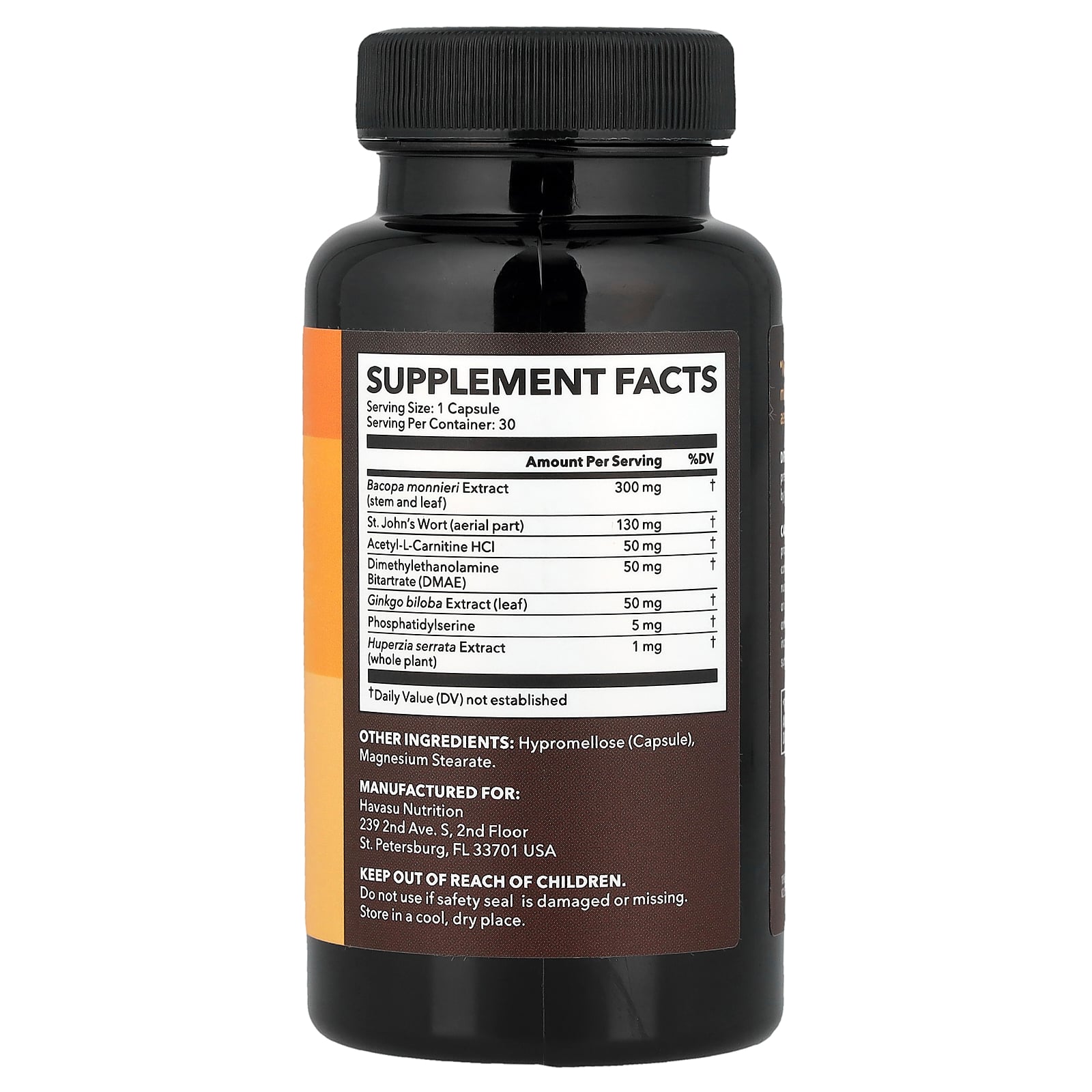 Havasu Nutrition ニューロイグナイト 【 iHerb アイハーブ 公式 】 ハバスニュートリション バコパ セントジョンズワート DMAE イチョウ葉 トウゲシバエキス ハーブ サプリメント サプリ カプセル 30粒 iherb-official-10007477 iHerb サンプル画像2