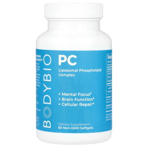 BodyBio PC リポソーム リン脂質 コンプレックス 【 iHerb アイハーブ 公式 】 ボディバイオ ホスファチジルコリン ホスファチジルイノシトール ホスファチジルセリン サプリ ソフトジェル 60粒