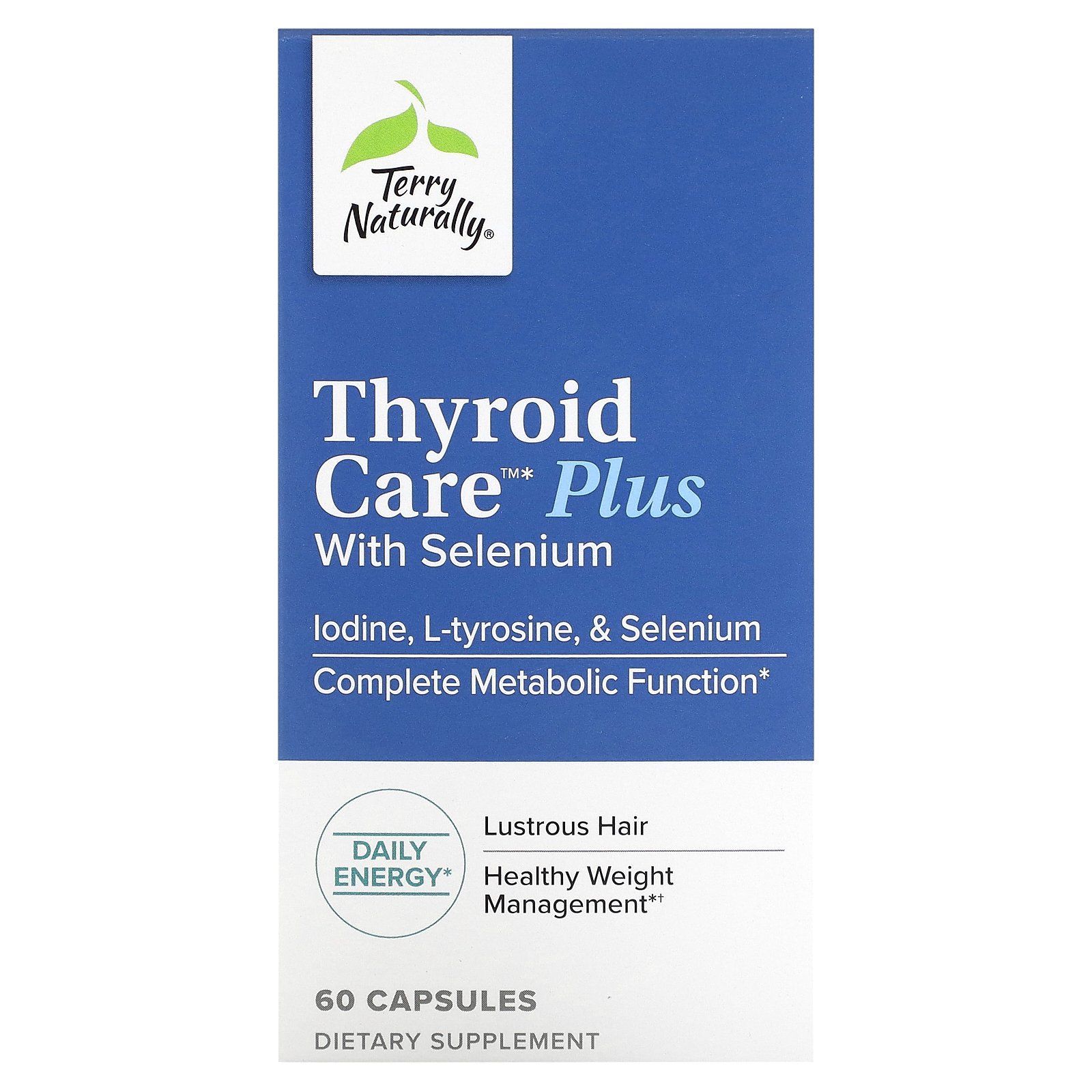 Terry Naturally サイロイド ケア プラス 【 iHerb アイハーブ 公式 】 テリーナチュラリー Thyroid Care ヨウ素 セレン チロシン L-チロシン アミノ酸 サプリメント サプリ カプセル 60粒