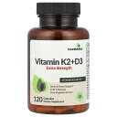 FutureBiotics ビタミンK2 + D3 エキストラストレングス 【 iHerb アイハーブ 公式 】 フューチャーバイオティクス ビタミンD3 ビタミンK ビタミンD ビタミン K2 K D ビタミンサプリ サプリ ベジカプセル 120粒