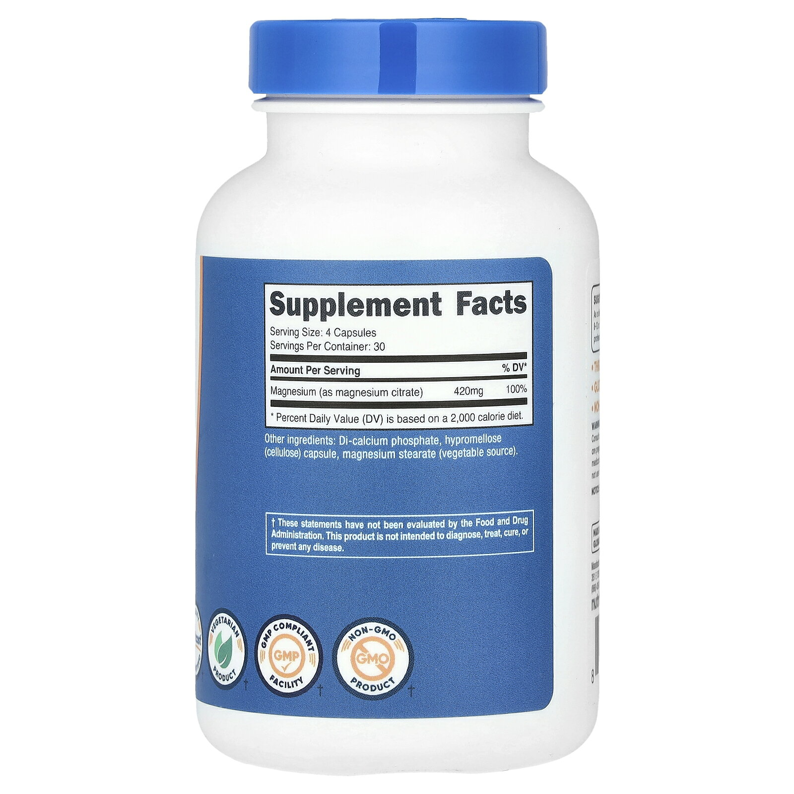 Nutricost クエン酸マグネシウム 【 iHerb アイハーブ 公式 】 ニュートリコスト クエン酸 マグネシウム ミネラル サプリメント サプリ カプセル 420mg 120粒 iherb-official-10020051 iHerb サンプル画像2