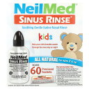 【POINT10倍★4/14 20:00~4/17 09:59】NeilMed サイナスリンス キット 子供用 【 iHerb アイハーブ 公式 】 ニールメッド Sinus Rinse キッズ 2歳以上向け 鼻うがい 鼻洗浄 120ml 洗浄ボトル 生理食塩水 洗浄液の素 サッシェ 60袋入り 1セット