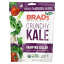 Brad 039 s クランチーケール 【 iHerb アイハーブ 公式 】 ブラッズ ブラッド プラントベース Plant Based オーガニック 有機 ケールチップス ケール 赤ピーマン ヒマワリ レモン ひよこ豆 ヴァンパイアキラー 57g