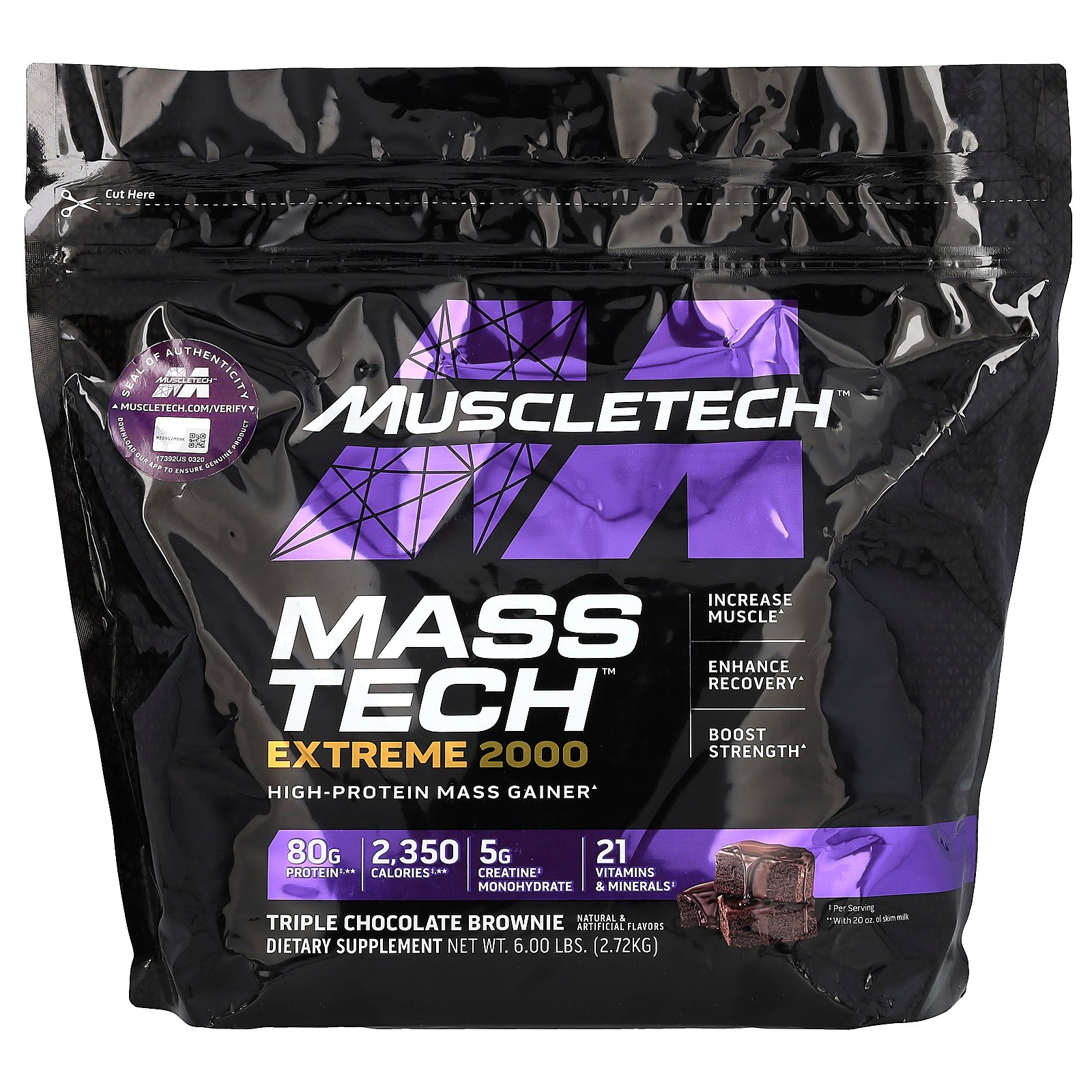 【P15倍★5/9 20:00~5/16 01:59】Muscletech マステック エクストリーム 2000 【 iHerb アイハーブ 公式 】 マッスルテック MASS-TECH プロテイン ホエイ タンパク質 BCAA アミノ酸 クレアチン ビタミン トリプルチョコレート ブラウニー 2.72kg