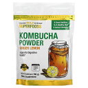 【POINT10倍★4/14 20:00~4/17 09:59】California Gold Nutrition コンブチャ パウダー 【 iHerb アイハーブ 公式 】 カリフォルニア ゴールド ニュートリション スーパーフード 紅茶キノコ サプリ 健康食品 栄養補助食品 粉末 ジンジャーレモン 160g