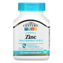 21st Century 亜鉛 + ビタミンC & ビタミンB6 【 iHerb アイハーブ 公式 】 21st センチュリー ジンク ミネラル ビタミン サプ...