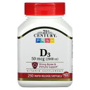 21st Century ビタミンD3 【 iHerb アイハーブ 公式 】 21st センチュリー ビタミン D3 ビタミン類 ビタミンD サプリメント サプ...