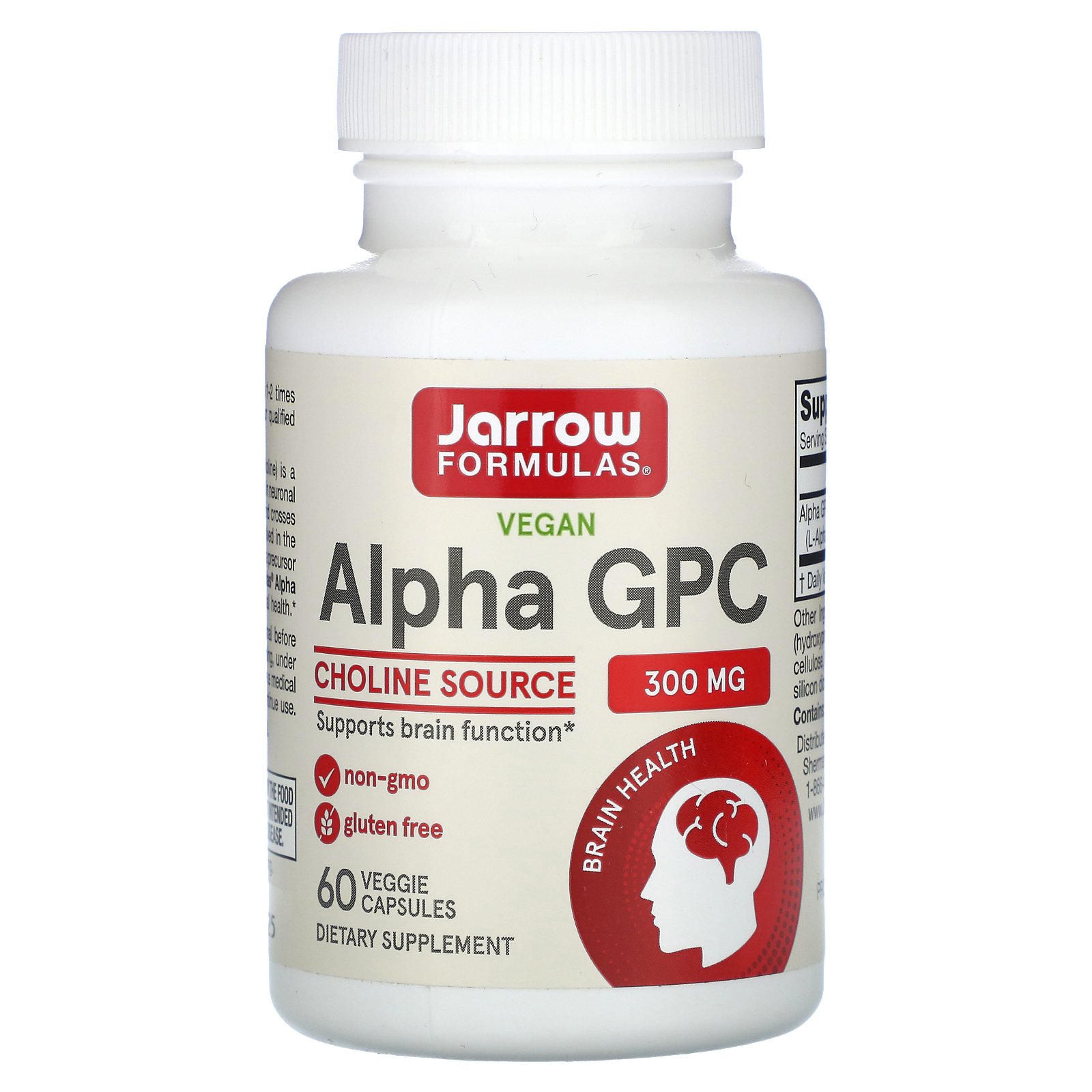 Jarrow Formulas アルファ GPC 【 iHerb アイハーブ 公式 】 ジャロウフォーミュラズ ジャローフォーミュラズ グリセリルホスホリルコリン リン脂質 コリン サプリメント サプリ ベジカプセル 300mg 60粒