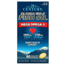 21st Century フィッシュオイル メガ オメガ3 【 iHerb アイハーブ 公式 】 21st センチュリー アラスカワイルド オメガ3脂肪酸 DH...