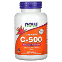 【POINT10倍★4/14 20:00~4/17 09:59】NOW Foods C-500 【 iHerb アイハーブ 公式 】 ナウフーズ ビタミンC ビタミン C アスコルビン酸 ビタミン類 アセロラ シトラス フラボノイド サプリ チュアブル タブレット チェリーベリー 500mg 100粒