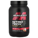 【P15倍★5/9 20:00~5/16 01:59】Muscletech ニトロテック 100%ホエイゴールド 【 iHerb アイハーブ 公式 】 マッスルテック Nitro Tech ホエイ プロテイン パウダー ホエイタンパク質 粉末 ストロベリーショートケーキ 999g （約31回分）