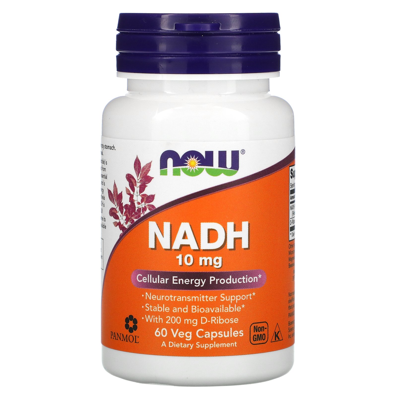 NOW Foods NADH 【 iHerb アイハーブ 公式 】 ナウフーズ ニコチンアミドアデニンジヌクレオチド Dリボース サプリメント サプリ 植物性カプセル ベジカプセル 10mg 60粒