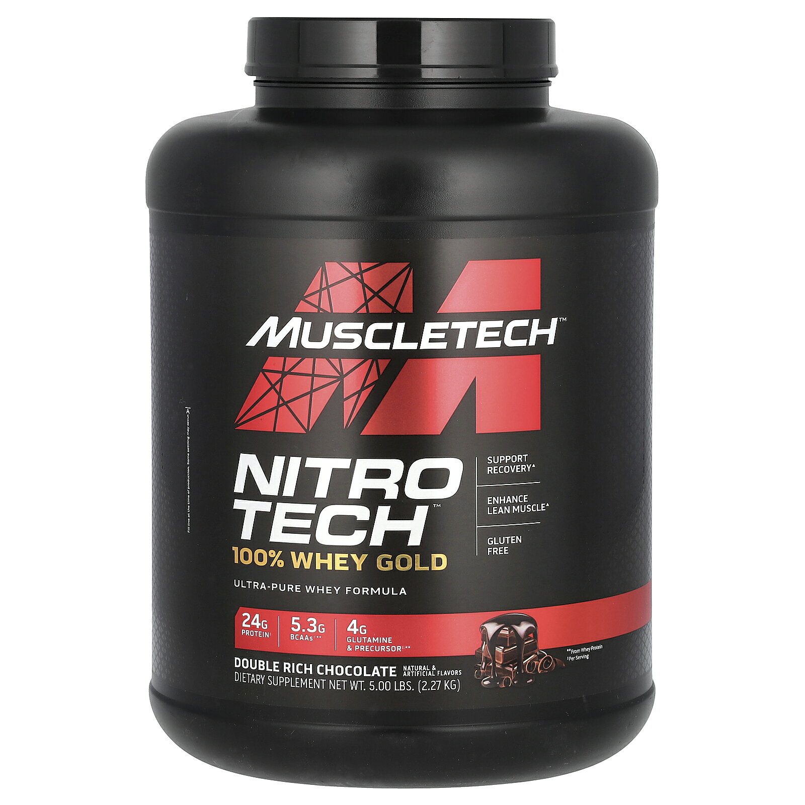 Muscletech ニトロテック 100 ホエイゴールド 【 iHerb アイハーブ 公式 】 マッスルテック Nitro Tech ホエイ プロテイン パウダー ホエイタンパク質 粉末 ダブルリッチ チョコレート 2.28kg （約76回分）