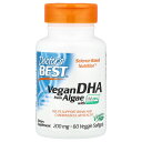 Doctor's Best ヴィーガン DHA 【 iHerb アイハーブ 公式 】 ドクターズベスト サプリメント サプリ オメガ3 ドコサヘキサエン酸 藻類...