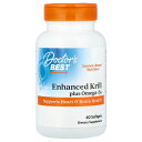 Doctor's Best エンハンスト クリル 【 iHerb アイハーブ 公式 】 ドクターズベスト クリルオイル オメガ3 EPA DHA フィッシュオイ...