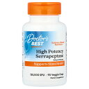 【POINT20倍★7/15 0:00~23:59限定】Doctor's Best セラペプターゼ 【 iHerb アイハーブ 公式 】 ドクターズベスト 酵素 サプリメント サプリ ベジカプセル 120,000SPU 90粒