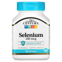 21st Century セレン 【 iHerb アイハーブ 公式 】 21st センチュリー ミネラル サプリメント サプリ カプセル 200mcg 60粒