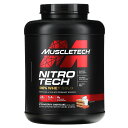 【マラソン期間限定MAX P20倍】Muscletech ニトロテック 100 ホエイゴールド 【 iHerb アイハーブ 公式 】 マッスルテック Nitro Tech ホエイ プロテイン パウダー ホエイタンパク質 粉末 ストロベリー 2.28kg （約77回分）