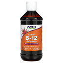 【マラソン期間限定MAX P20倍】NOW Foods B-12 リキッド 【 iHerb アイハーブ 公式 】 ナウフーズ ビタミンB12 ビタミンB コンプレックス ビタミンB群 ビタミン B1 B2 B3 B6 B12 ナイアシン ビオチン 葉酸 ビタミンサプリ サプリ 液体 237ml