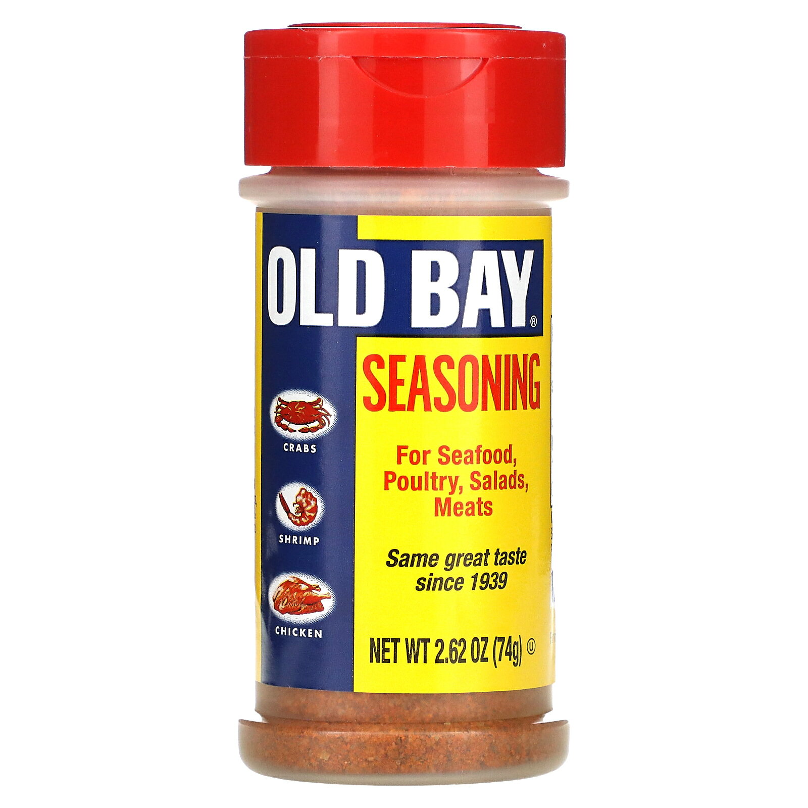 Old Bay シーズニング 【 iHerb アイハーブ 公式 】 ハーブ スパイス 調味料 ミックススパイス ブレンドスパイス セロリ レッドペッパー ブラックペッパー パプリカ パウダー 粉末 74g