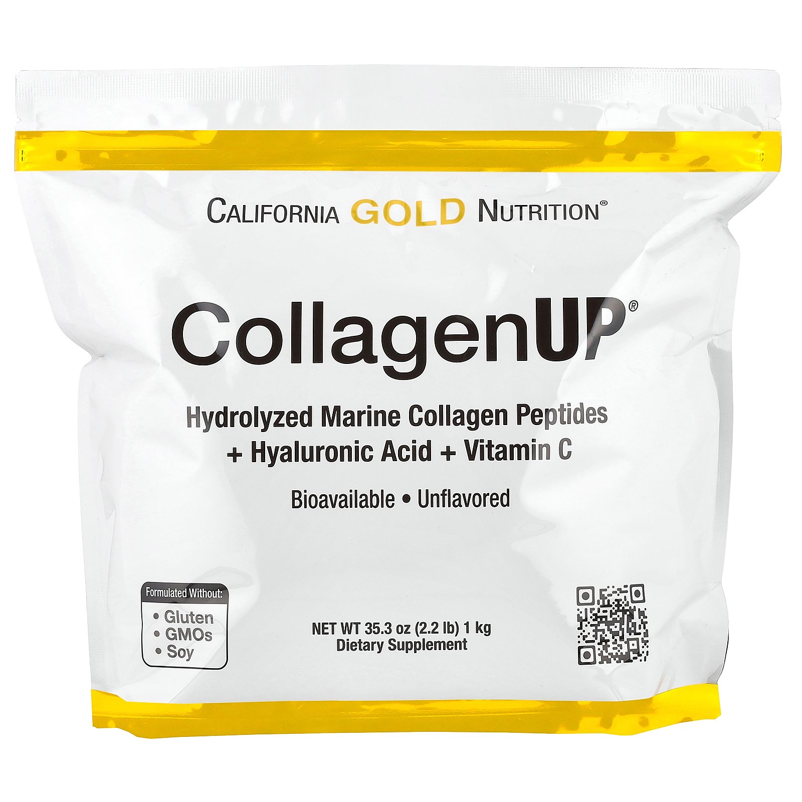 California Gold Nutrition コラーゲンアップ  カリフォルニア ゴールド ニュートリション 海洋性 加水分解 コラーゲン パウダー コラーゲンペプチド サプリメント 無香料 粉末 1kg