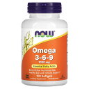 【POINT20倍★5/30 0:00〜6/1 23:59】NOW Foods オメガ 3-6-9 【 iHerb アイハーブ 公式 】 ナウフーズ 亜麻仁 月...