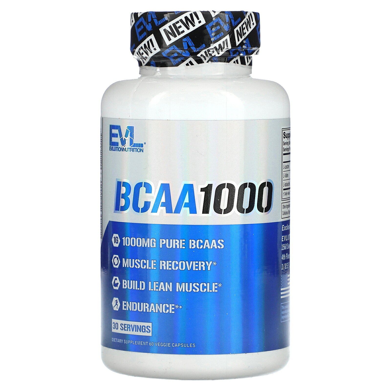 【5/20限定★POINT最大20倍】EVLution Nutrition BCAA 1000 【 iHerb アイハーブ 公式 】 エボリューションニュートリション 分岐鎖アミ..