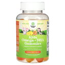 【POINT20倍★7/18 0:00~7/26 1:59】Nature's Craft オメガ + DHA グミ 子供用 【 iHerb アイハーブ 公式 】 ネイチャーズクラフト キッズ 植物性 オメガ脂肪酸 オメガ3 オメガ6 オメガ9 チアオイル 藻類由来 サプリ レモン & オレンジ味 60粒
