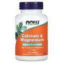 NOW Foods カルシウム & マグネシウム 【 iHerb アイハーブ 公式 】 ナウフーズ ミネラル サプリメント サプリ タブレット 100粒