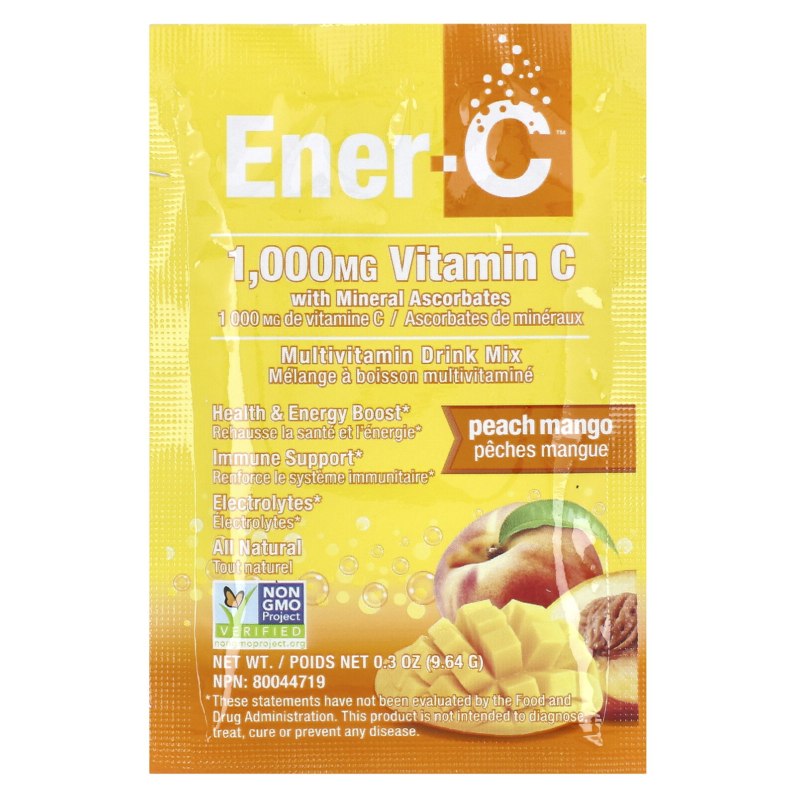 Ener-C マルチビタミン ドリンクミックス 【 iHerb アイハーブ 公式 】 エナC 発泡性 ビタミンC 1,000mg ビタミン ビタミン類 ミネラル 電解質 サプリ 個包装 パウダー 粉末 ピーチマンゴー味 各9.64g 30個 iherb-official-10009324 iHerb サンプル画像3