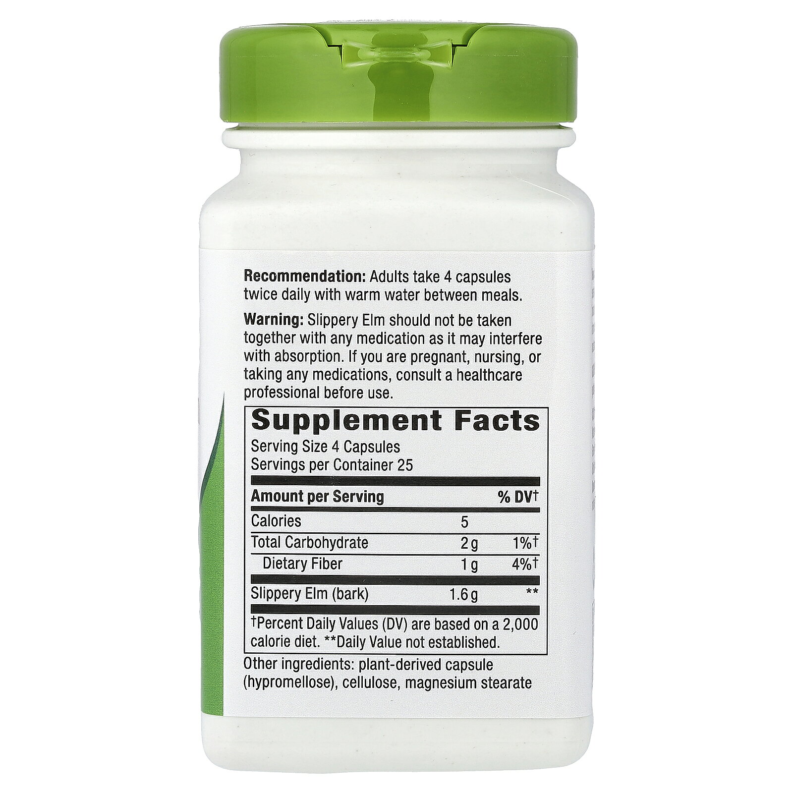 Nature's Way スリッパリーエルム バーク 【 iHerb アイハーブ 公式 】 ネイチャーズウェイ スリッパリーエルム スリッペリーエルム アカニレ 樹皮 サプリメント サプリ ヴィーガンカプセル 1,600mg 100粒 iherb-official-10009737 iHerb サンプル画像2