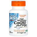 Doctor's Best コエンザイムQ10 + PQQ 高吸収性 【 iHerb アイハーブ 公式 】 ドクターズベスト CoQ10 ユビキノン ピロロキノ...
