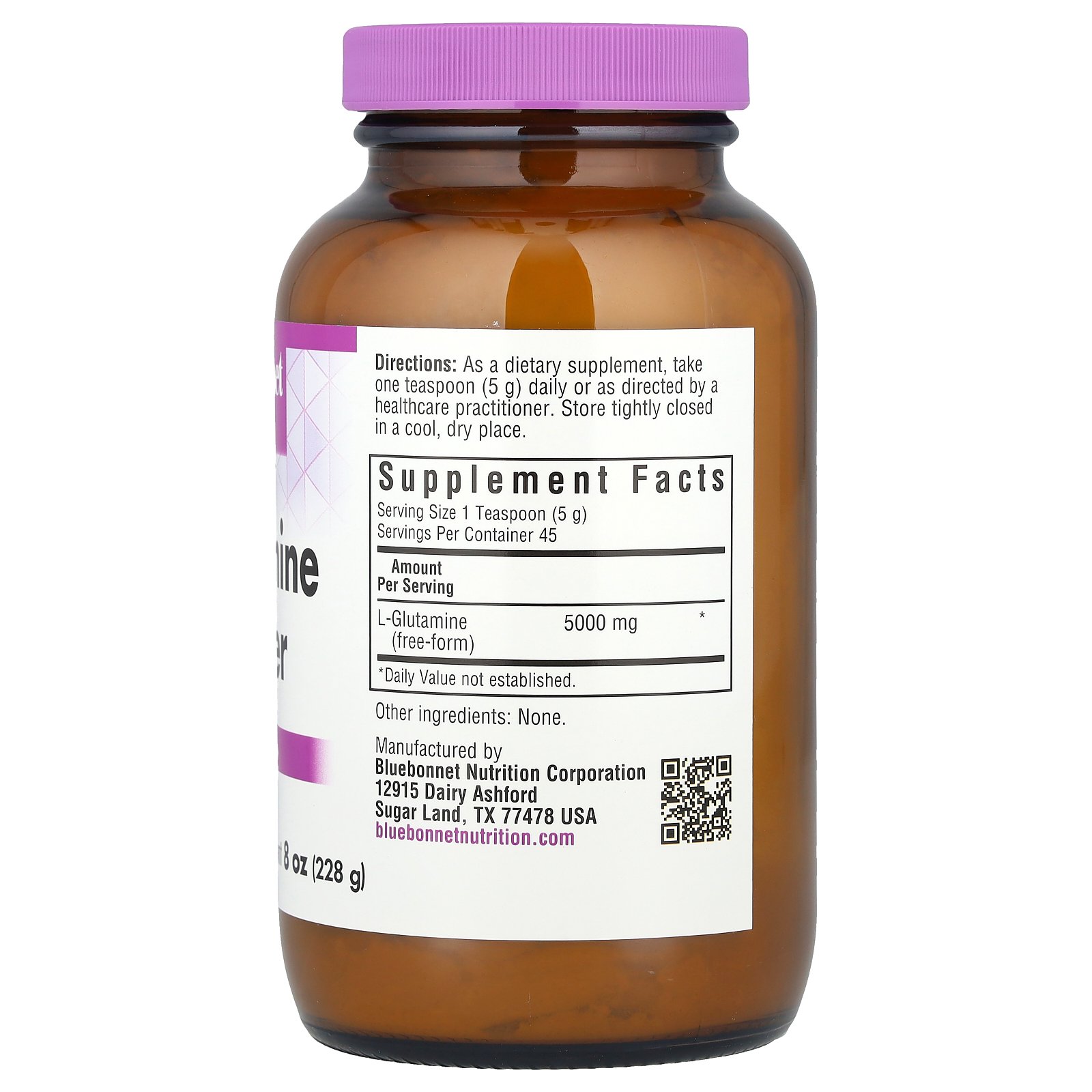 Bluebonnet Nutrition L-グルタミン パウダー 【 iHerb アイハーブ 公式 】 ブルーボネット ニュートリション グルタミン フリーフォーム 遊離型 アミノ酸 AjiPure アジピュア サプリメント サプリ 粉末 228g iherb-official-10004962 iHerb サンプル画像2