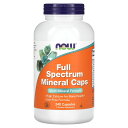 NOW Foods フルスペクトラム ミネラル キャップス 【 iHerb アイハーブ 公式 】 ナウフーズ マルチミネラル カルシウム ヨウ素 マグネシウム ...