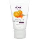 NOW Foods ビタミンC & シーバックソーン モイスチャライザー 【 iHerb アイハーブ 公式 】 ナウフーズ ソリューションズ 保湿クリーム クリ...