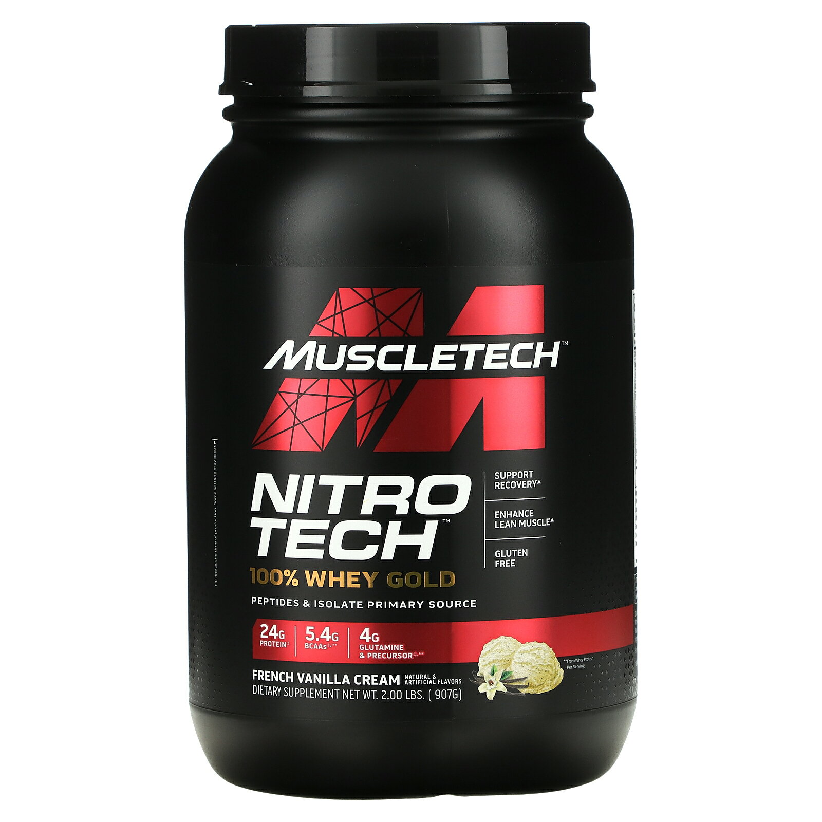 【POINT10倍★6/4 20:00~6/11 01:59】Muscletech ニトロテック 100%ホエイゴールド 【 iHerb アイハーブ 公式 】 マッスルテック Nitro Tech ホエイ プロテイン パウダー ホエイタンパク質 粉末 フレンチバニラクリーム 907g （約31回分）