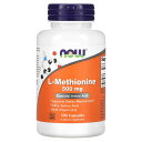 NOW Foods L-メチオニン 【 iHerb アイハーブ 公式 】 ナウフーズ メチオニン アミノ酸 ビタミンB6 サプリメント サプリ カプセル 500...