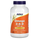【POINT20倍★5/30 0:00〜6/1 23:59】NOW Foods オメガ 3-6-9 【 iHerb アイハーブ 公式 】 ナウフーズ 亜麻仁 月...