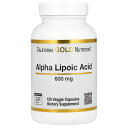 【POINT20倍★7/15 0:00~23:59限定】California Gold Nutrition アルファリポ酸 【 iHerb アイハーブ 公式 】 カリフォルニア ゴールド ニュートリション αリポ酸 サプリメント サプリ 健康食品 植物性 植物性カプセル ベジカプセル 600mg 120粒